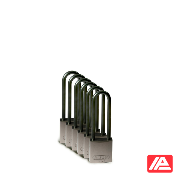 Αλουμίνιο Λουκέτα - Αλουμίνιο δέσιμο — Full Alu Padlocks 75mm Sha KD Silver/6