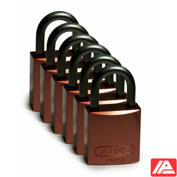 Αλουμίνιο Λουκέτα - Αλουμίνιο δέσιμο — Full Alu Padlocks 25mm Sha KD Brown/6