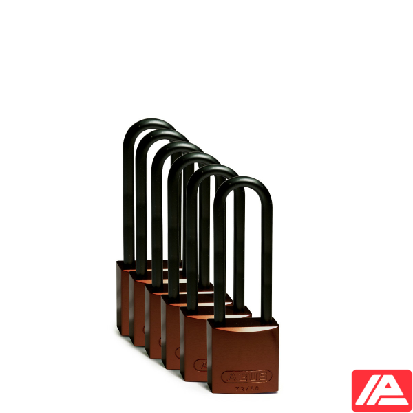 Αλουμίνιο Λουκέτα - Αλουμίνιο δέσιμο — Full Alu Padlocks 75mm Sha KD Brown/6