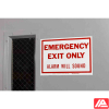 Πινακίδα Brady EMERGENCY EXIT ONLY σε επιφάνεια