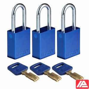 Ασφαλές κλειδί Λουκέτα - Αλουμίνιο — ALU-BLU-38ST-KA3PK