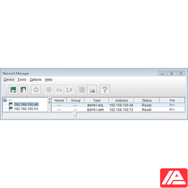 Περιβάλλον λογισμικού Admin Network Manager