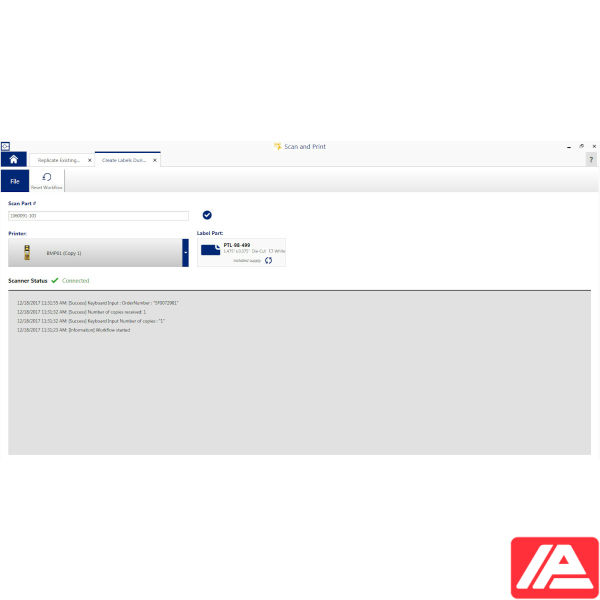 Περιβάλλον λογισμικού Brady Workstation Scan and Print