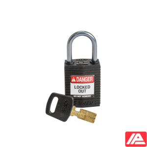 Συμπαγές SafeKey Νάιλον Αποκλεισμός Λουκέτα με Αλουμίνιο Shackle — CPT-BLK-25AL-KD