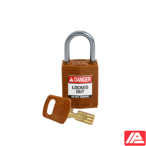 Συμπαγές SafeKey Νάιλον Αποκλεισμός Λουκέτα με Αλουμίνιο Shackle — CPT-BRN-25AL-KD