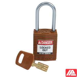 Συμπαγές SafeKey Νάιλον Αποκλεισμός Λουκέτα με Αλουμίνιο Shackle — CPT-BRN-38AL-KD
