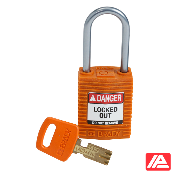 Συμπαγές SafeKey Νάιλον Αποκλεισμός Λουκέτα με Αλουμίνιο Shackle — CPT-ORG-38AL-KD