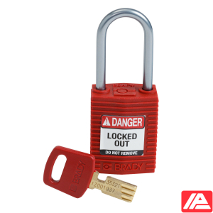 Συμπαγές SafeKey Νάιλον Αποκλεισμός Λουκέτα με Αλουμίνιο Shackle — CPT-RED-38AL-KD