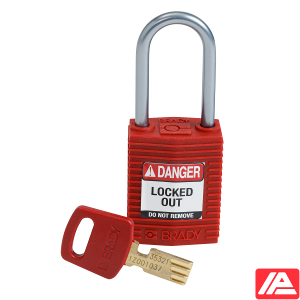 Συμπαγές SafeKey Νάιλον Αποκλεισμός Λουκέτα με Αλουμίνιο Shackle — CPT-RED-38AL-KD