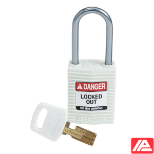 Συμπαγές SafeKey Νάιλον Αποκλεισμός Λουκέτα με Αλουμίνιο Shackle — CPT-WHT-38AL-KD