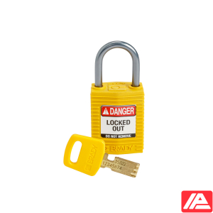 Συμπαγές SafeKey Νάιλον Αποκλεισμός Λουκέτα με Αλουμίνιο Shackle — CPT-YLW-25AL-KD