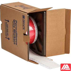 Ρολό λευκών δεικτών καλωδίων Brady HX-250-2-WT-2 σε κουτί