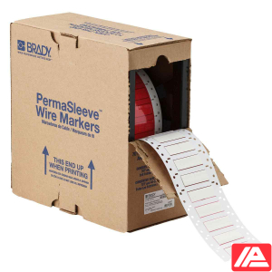 Ρολό λευκών δεικτών καλωδίων Brady HX-375-2-WT-2 σε κουτί