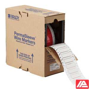 Ρολό λευκών δεικτών καλωδίων Brady HX-375-2-WT σε κουτί