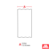 Σχέδιο διαστάσεων ταινίας σήμανσης Brady B33C-500-414