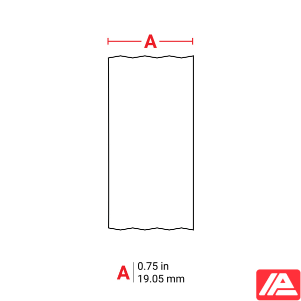 Σχέδιο διαστάσεων ετικέτας Brady B33C-750-414