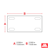 Σχέδιο διαστάσεων δείκτη καλωδίων Brady B33-7510-7643-WT