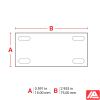 Σχέδιο διαστάσεων δείκτη καλωδίων Brady B33-7515-7643-WT