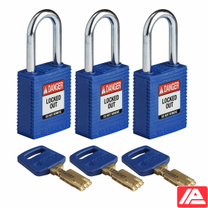 Ασφαλές κλειδί Λουκέτα - Νάιλον — NYL-BLU-38ST-KA3PK