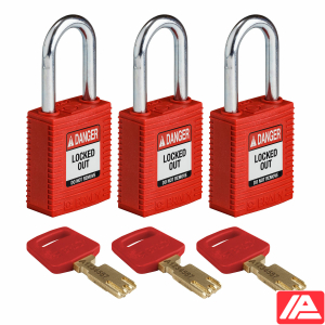 Ασφαλές κλειδί Λουκέτα - Νάιλον — NYL-RED-38ST-KA3PK