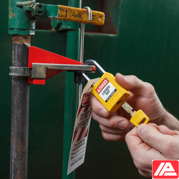 SafeKey Nylon Lockout Padlocks - NYL-YLW-38ST-KA3PK - Image 3