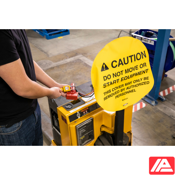 Steering Wheel Safety Cover - FORKLIFT COVER CAUTION DO NOT MOVE 12" - Image 3