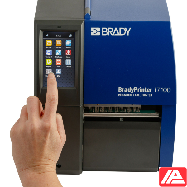 Χειρισμός οθόνης αφής εκτυπωτή Brady i7100